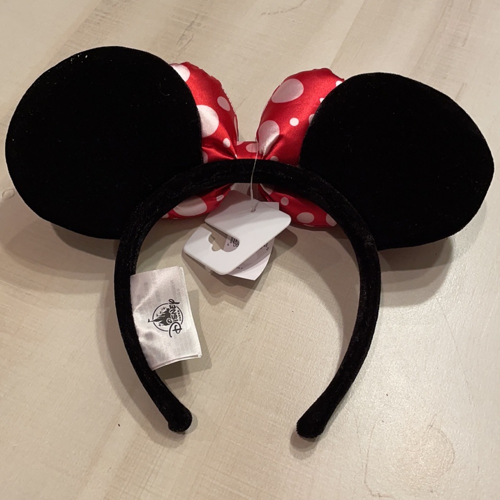 Disney Ears Minnie Mouse Headband Polka Dot Bow - Picture 3 of 4